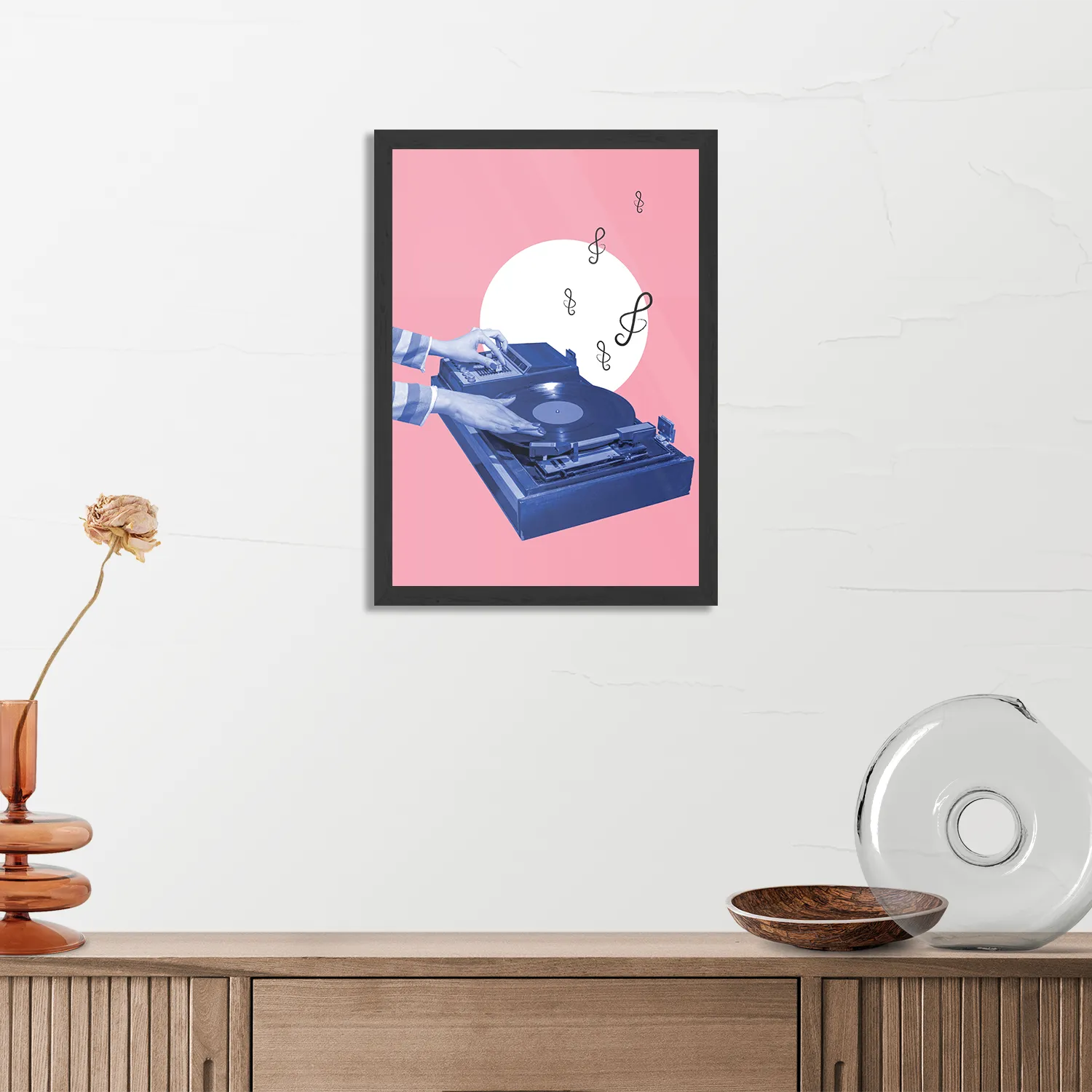 Poster Old School DJ Rechthoek Verticaal Met Lijst Template PBL 50 70 Verticaal Muziek 3 3