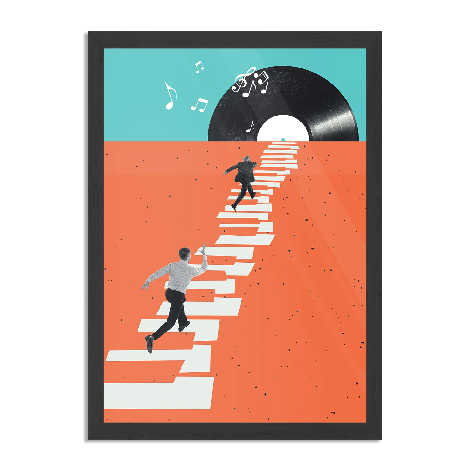 Poster The Piano Men Rechthoek Verticaal Met Lijst Template PBL 50 70 Verticaal Muziek 4 1