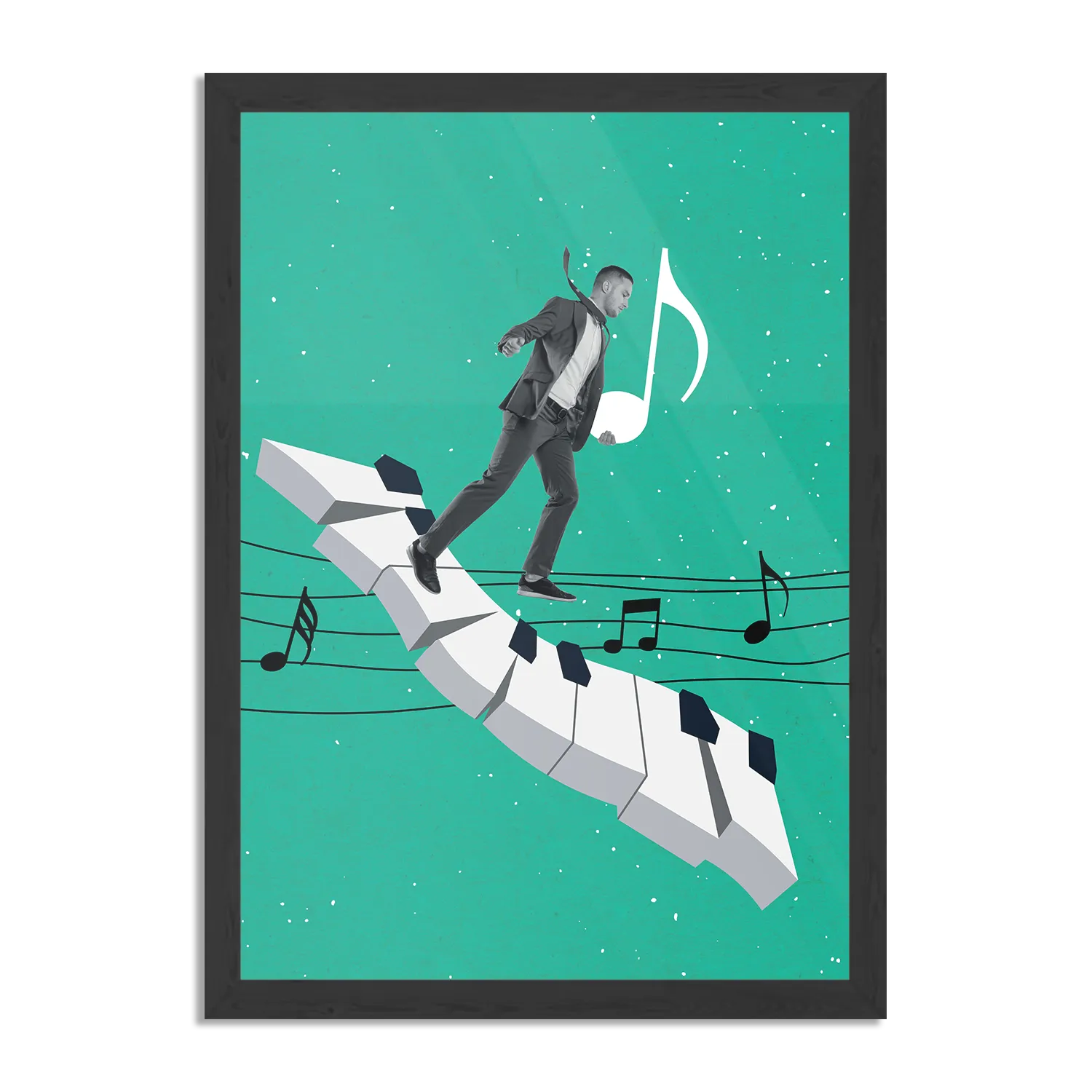 Poster Piano Muziek Rechthoek Verticaal Met Lijst Template PBL 50 70 Verticaal Muziek 5 1