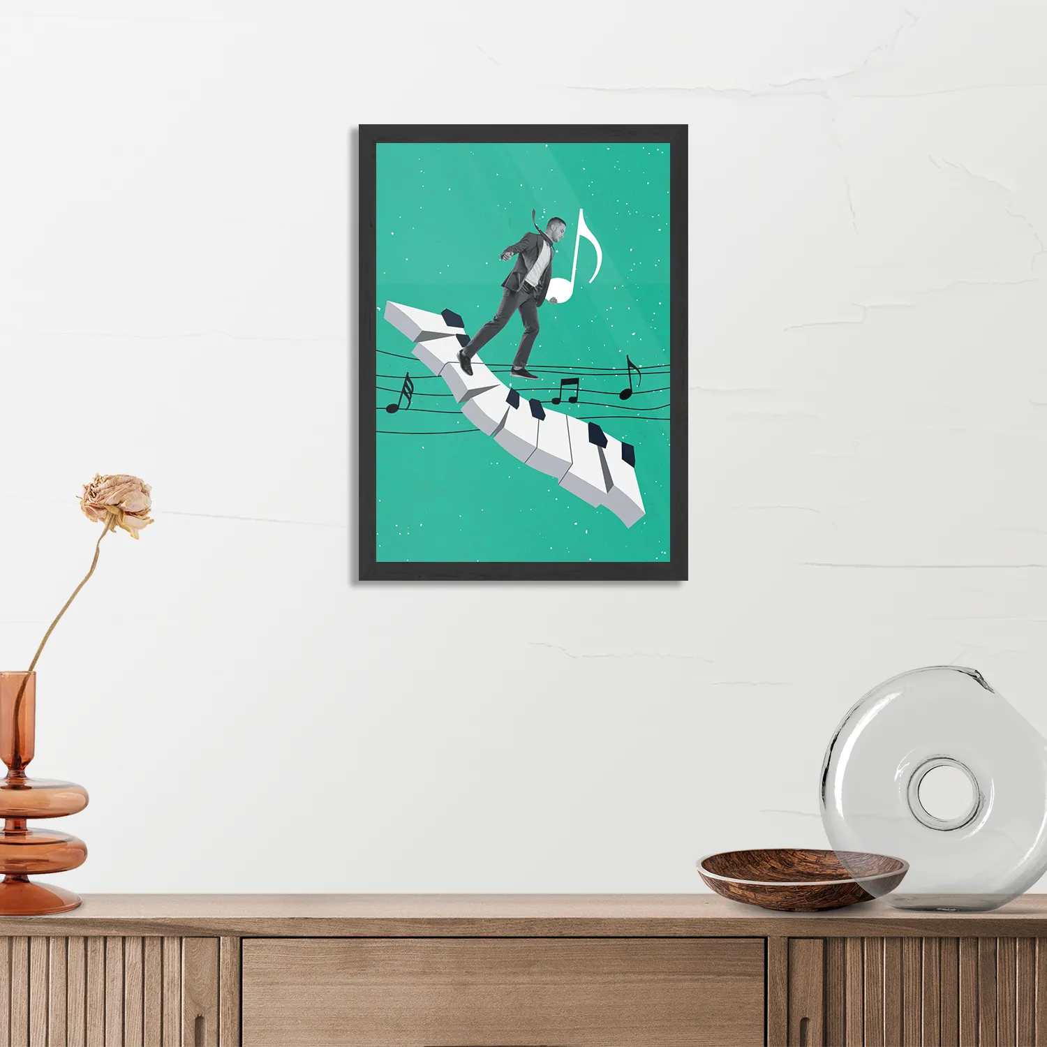 Poster Piano Muziek Rechthoek Verticaal Met Lijst Template PBL 50 70 Verticaal Muziek 5 3