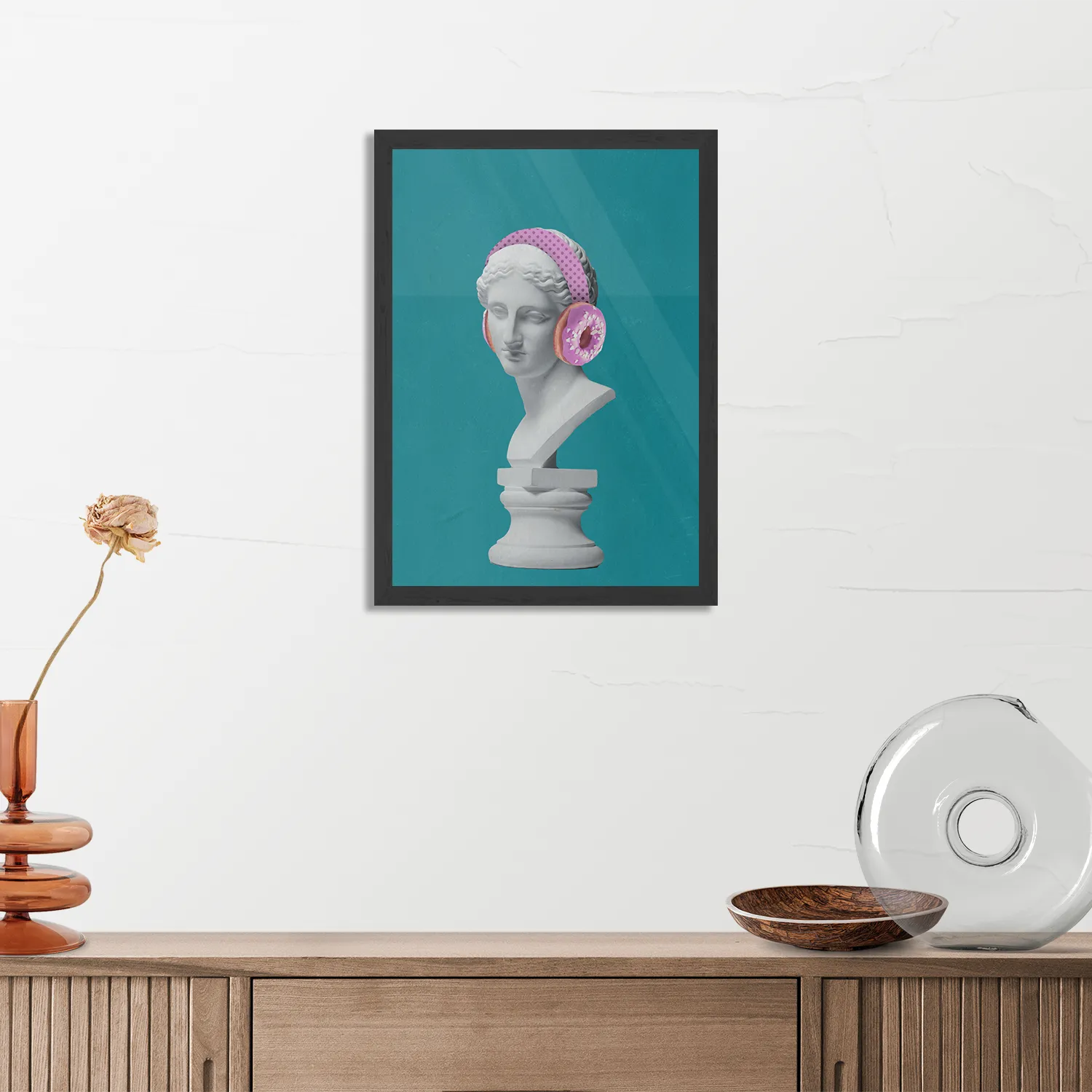 Poster Het Muziek Luisterende Beeld Rechthoek Verticaal Met Lijst Template PBL 50 70 Verticaal Muziek 6 3