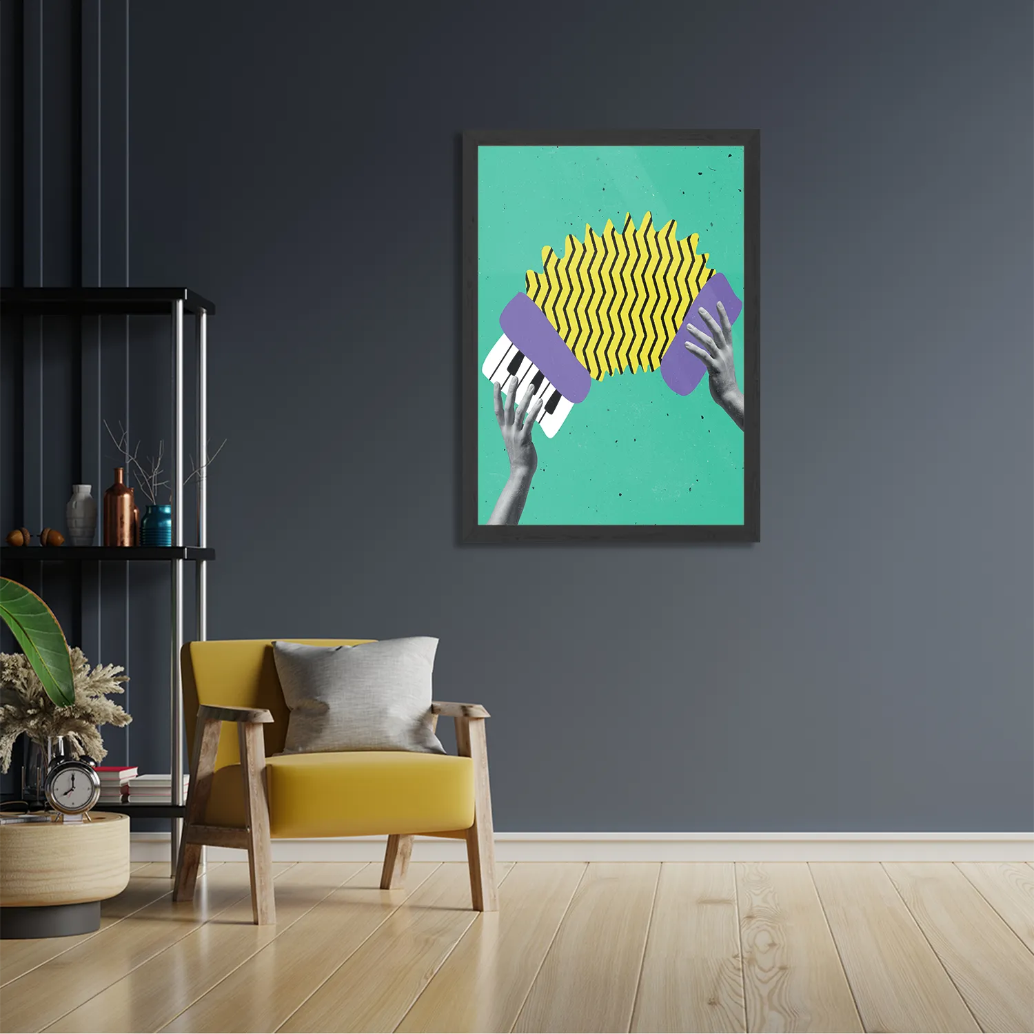 Poster Accordeon Rechthoek Verticaal Met Lijst Template PBL 50 70 Verticaal Muziek 7 2