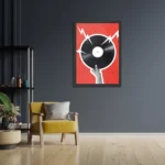 Poster Bliksem Plaat Rechthoek Verticaal Met Lijst Template PBL 50 70 Verticaal Muziek 8 2