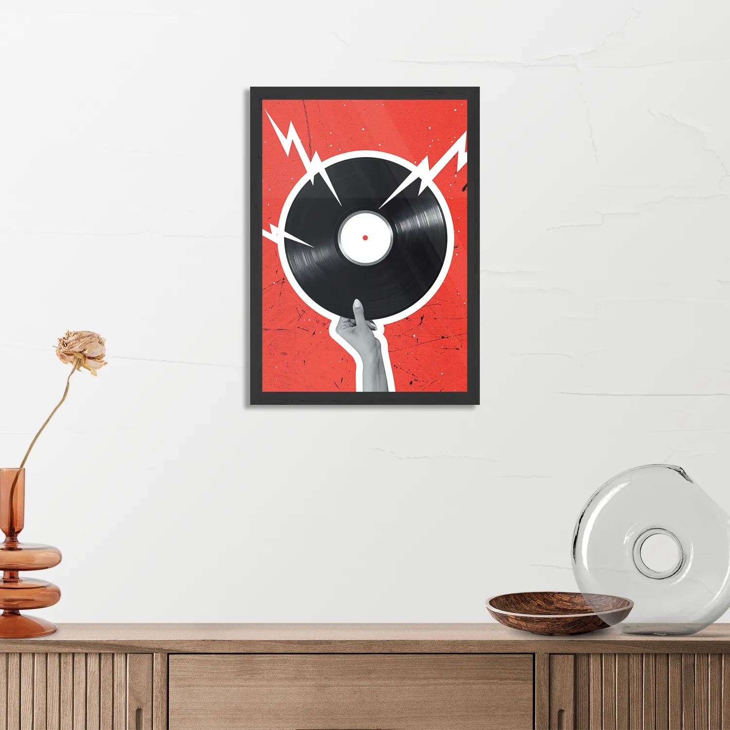 Poster Bliksem Plaat Rechthoek Verticaal Met Lijst Template PBL 50 70 Verticaal Muziek 8 3