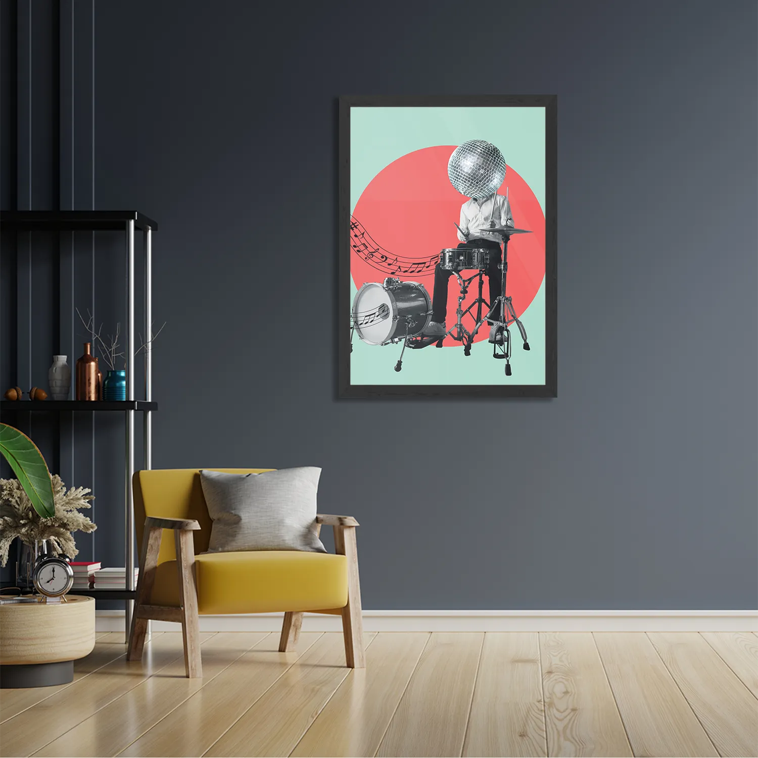 Poster Drummen Als Een Baas Rechthoek Verticaal Met Lijst Template PBL 50 70 Verticaal Muziek 9 2