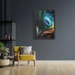 Poster Een veer van de Pauw Rechthoek Verticaal Met Lijst Template PBL 50 70 Verticaal Natuur 11 2