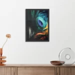 Poster Een veer van de Pauw Rechthoek Verticaal Met Lijst Template PBL 50 70 Verticaal Natuur 11 3