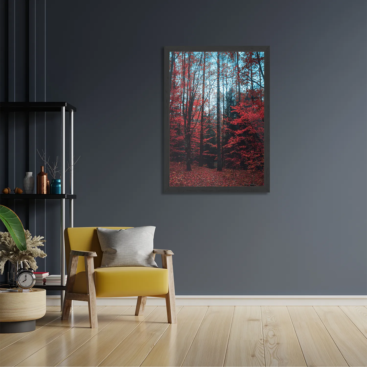 Poster Het rode bos Rechthoek Verticaal Met Lijst Template PBL 50 70 Verticaal Natuur 12 2