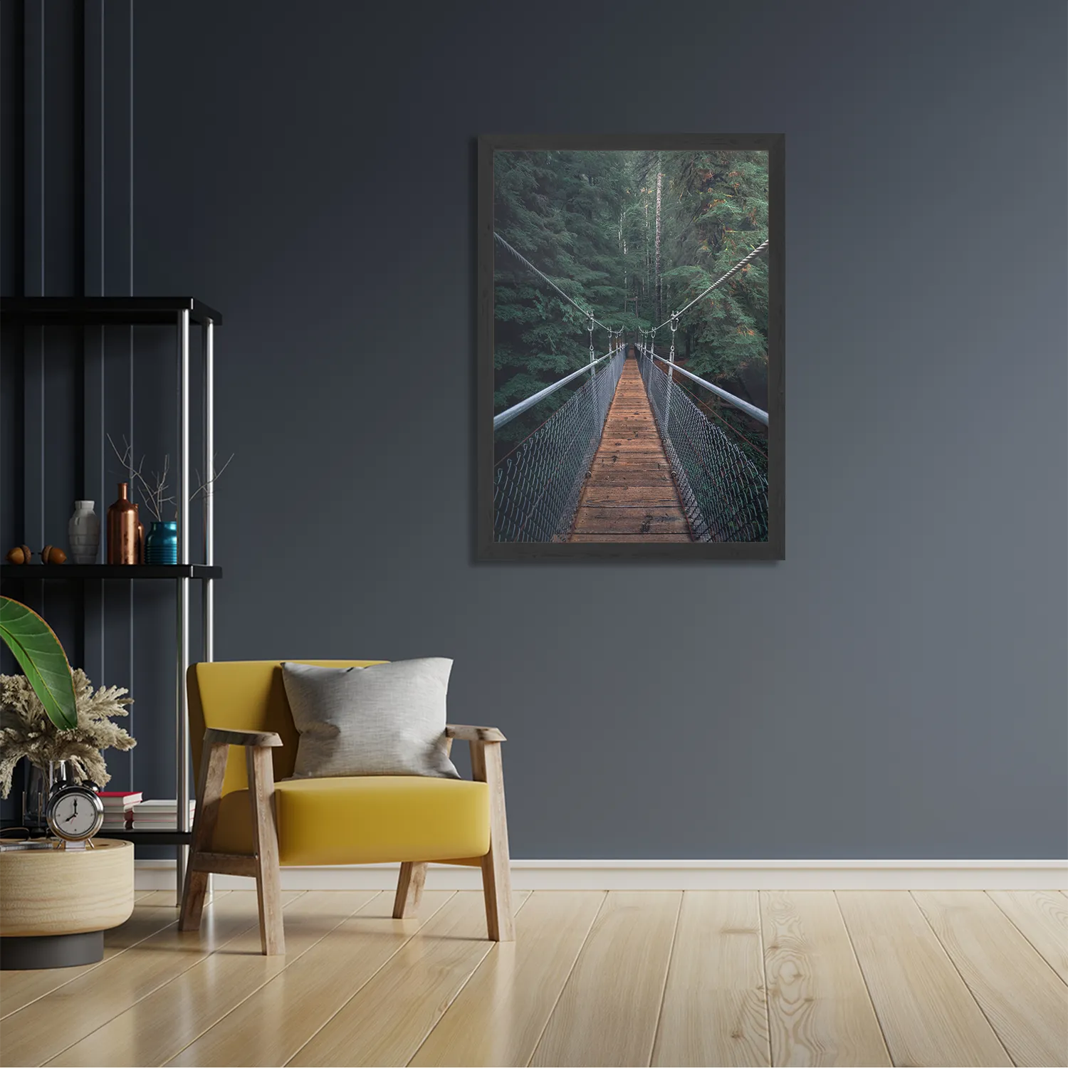 Poster Over de brug Rechthoek Verticaal Met Lijst Template PBL 50 70 Verticaal Natuur 18 2