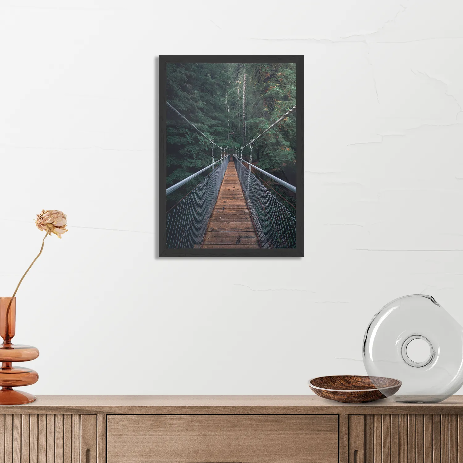 Poster Over de brug Rechthoek Verticaal Met Lijst Template PBL 50 70 Verticaal Natuur 18 3