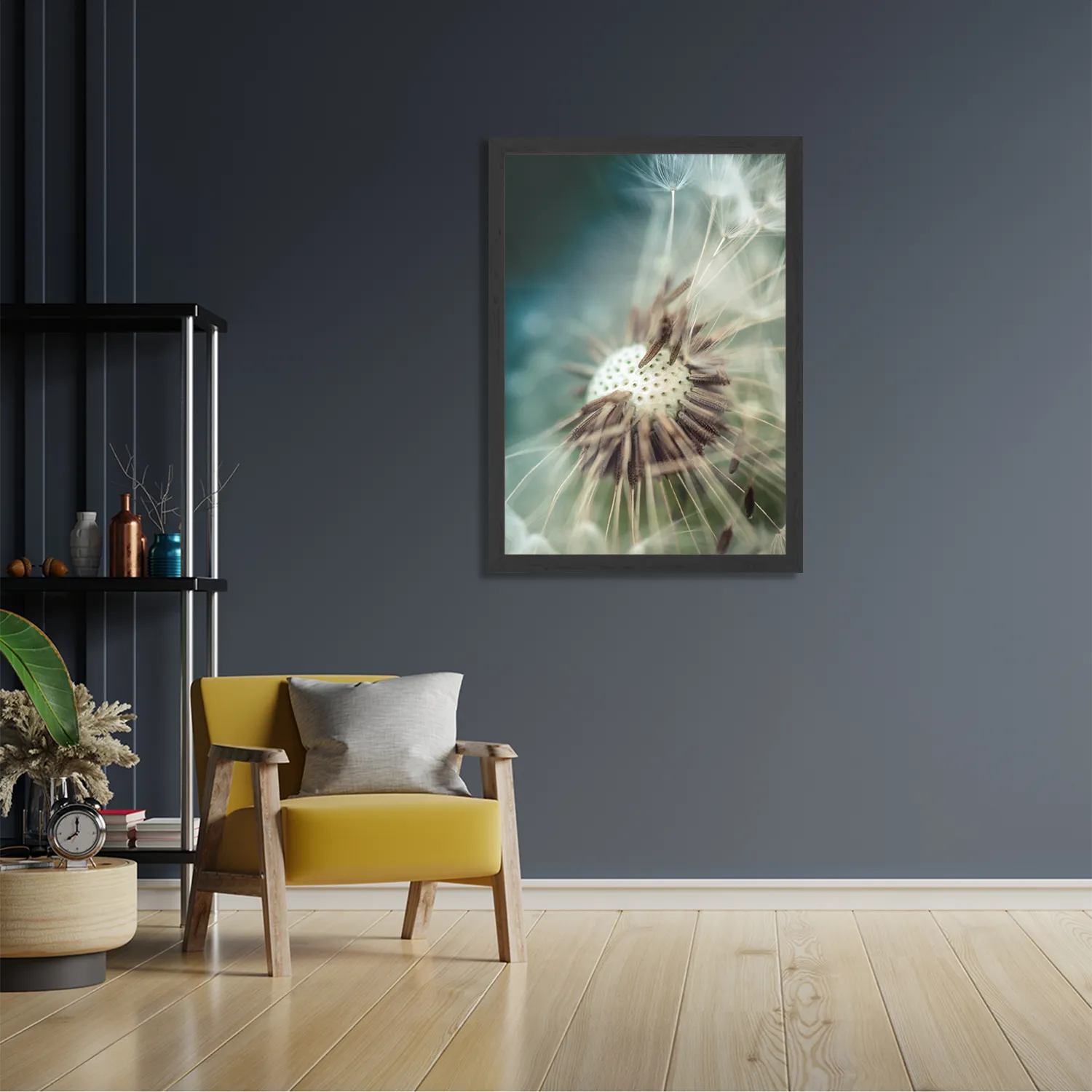 Poster Paardenbloem pluis 2 Rechthoek Verticaal Met Lijst Template PBL 50 70 Verticaal Natuur 26 2