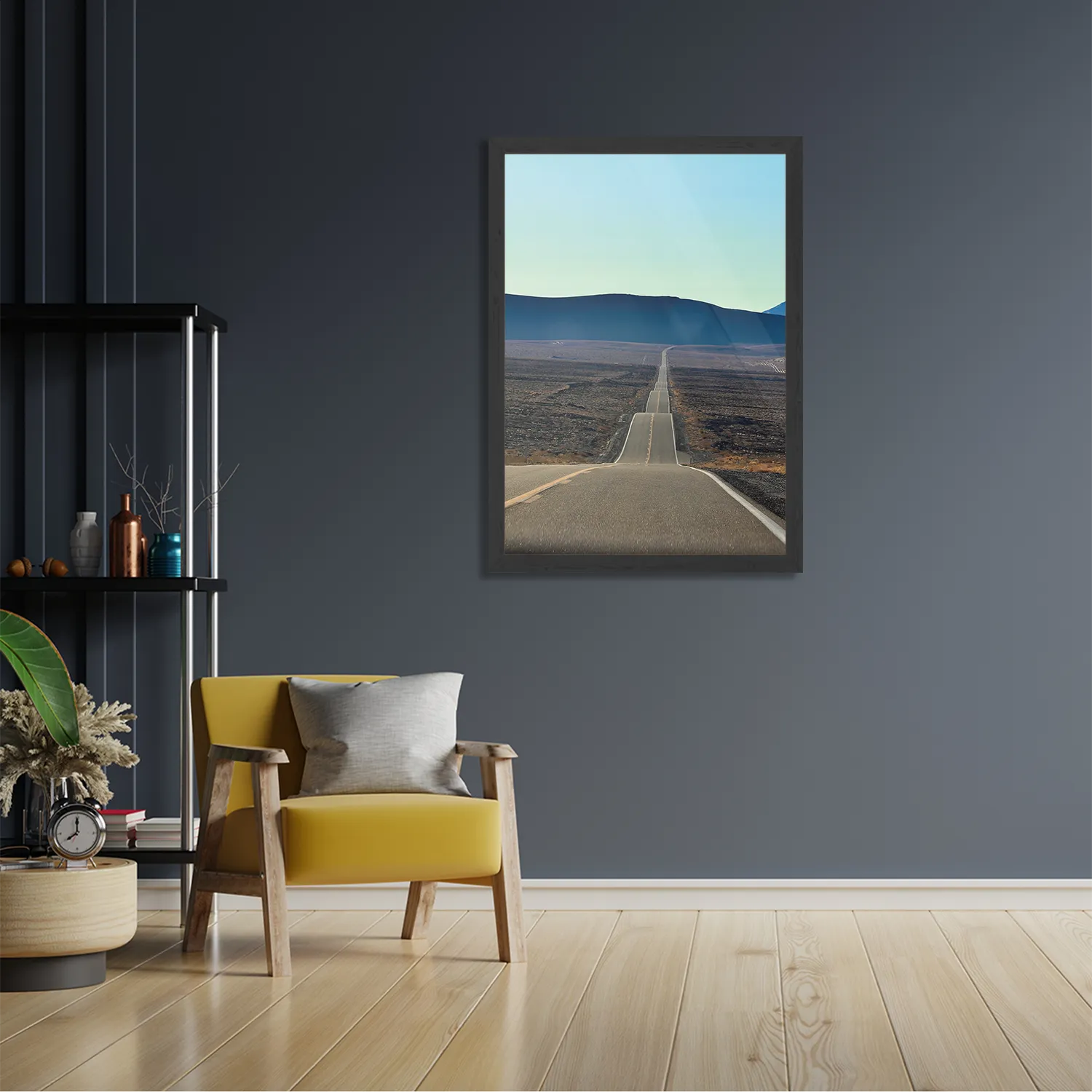 Poster Deathvalley Road Rechthoek Verticaal Met Lijst Template PBL 50 70 Verticaal Natuur 3 2