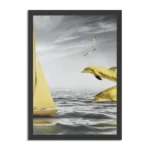 Poster Het gele bootje Rechthoek Verticaal Met Lijst Template PBL 50 70 Verticaal Natuur 33 1