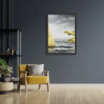 Poster Het gele bootje Rechthoek Verticaal Met Lijst Template PBL 50 70 Verticaal Natuur 33 2