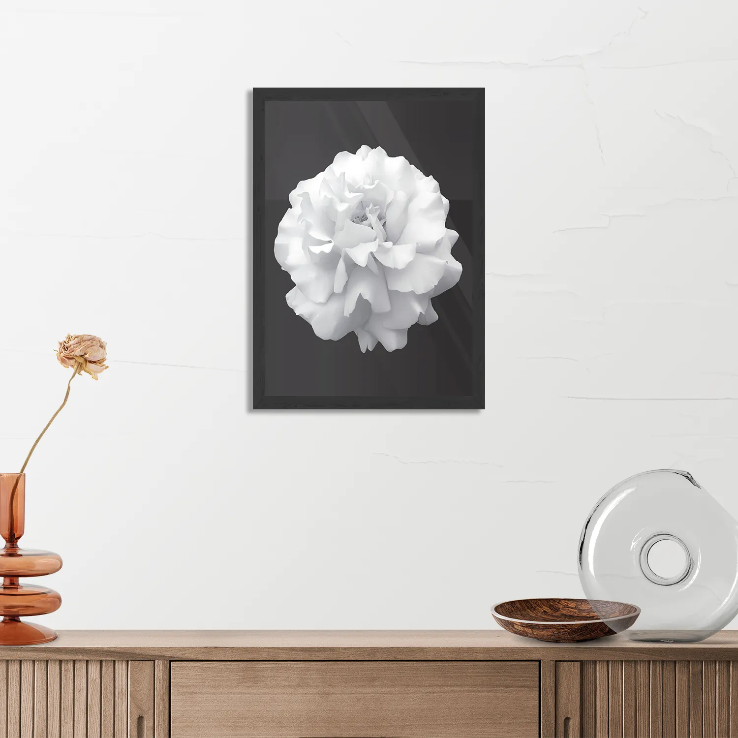 Poster Witte Anjer Rechthoek Verticaal Met Lijst Template PBL 50 70 Verticaal Natuur 38 3