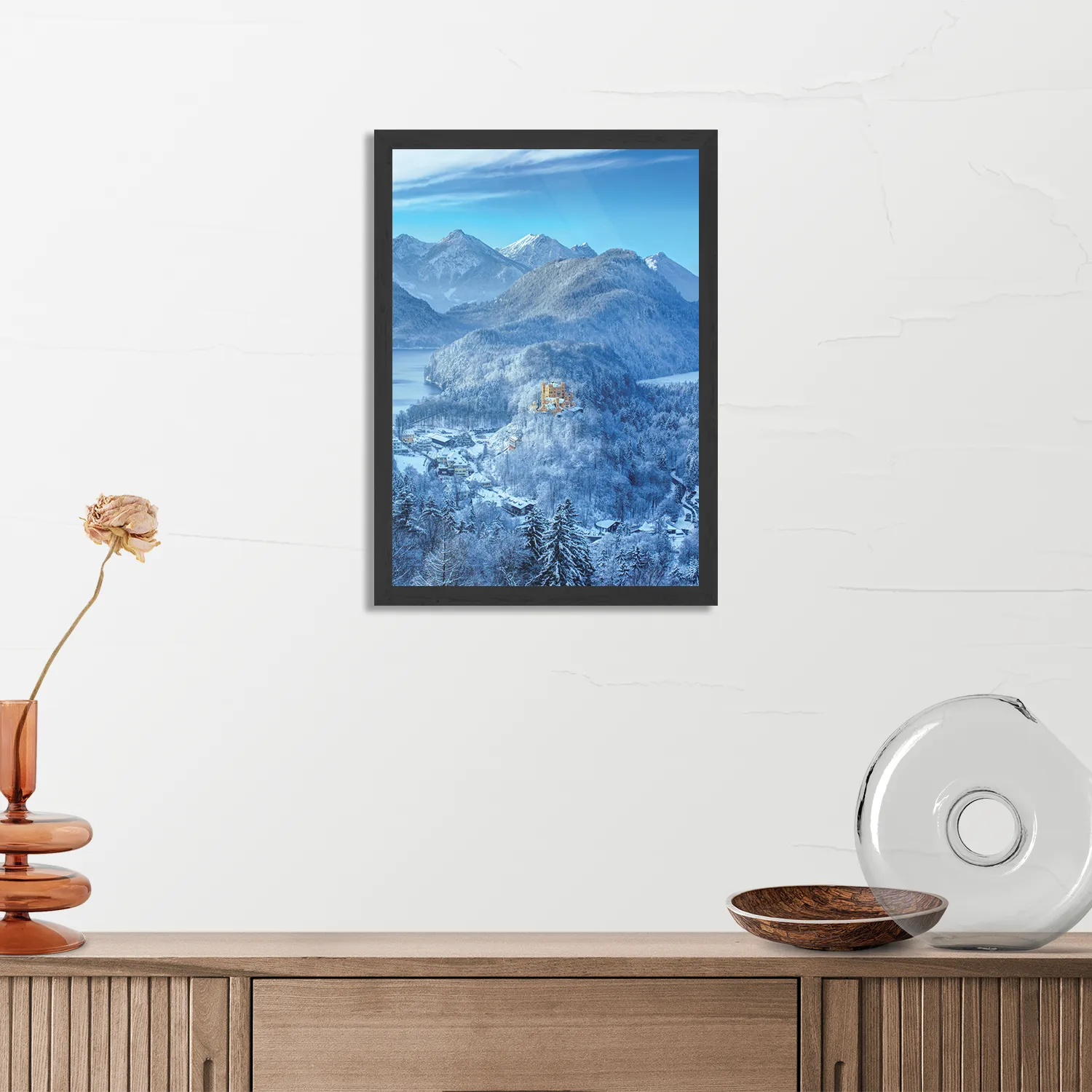 Poster De witte bergen Rechthoek Verticaal Met Lijst Template PBL 50 70 Verticaal Natuur 40 3