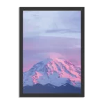 Poster Natuurlijke zons ondergang op witte berg Rechthoek Verticaal Met Lijst Template PBL 50 70 Verticaal Natuur 41 1