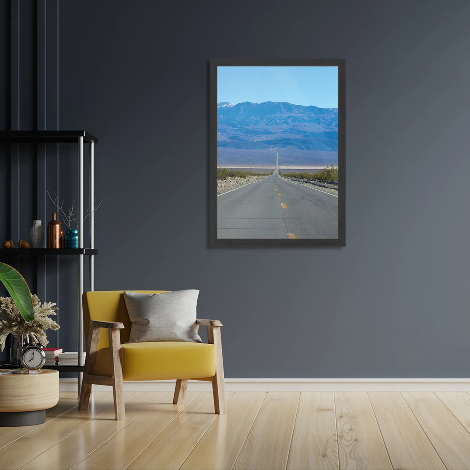 Poster The road in Deathvalley Rechthoek Verticaal Met Lijst Template PBL 50 70 Verticaal Natuur 5 2