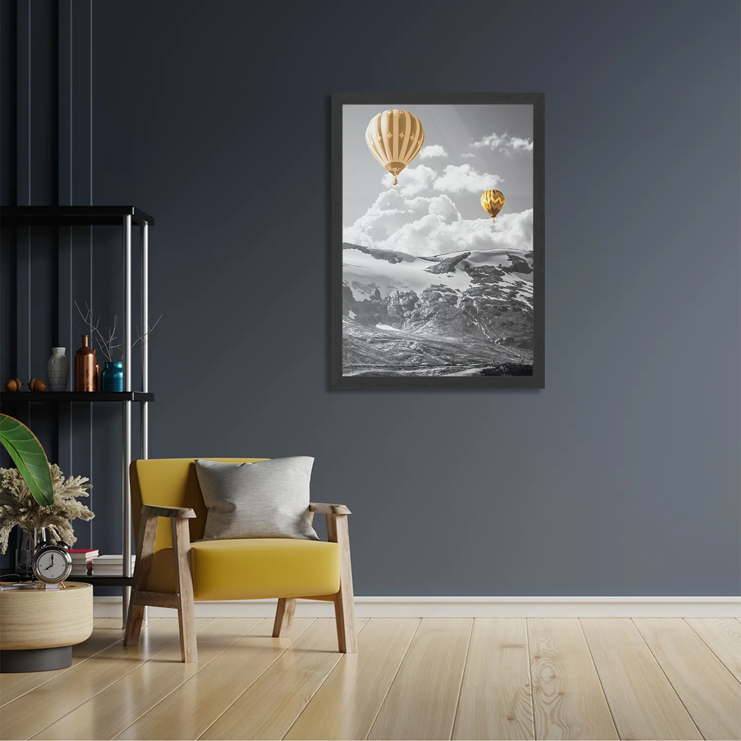 Poster De gele Ballon Rechthoek Verticaal Met Lijst Template PBL 50 70 Verticaal Natuur 6 2