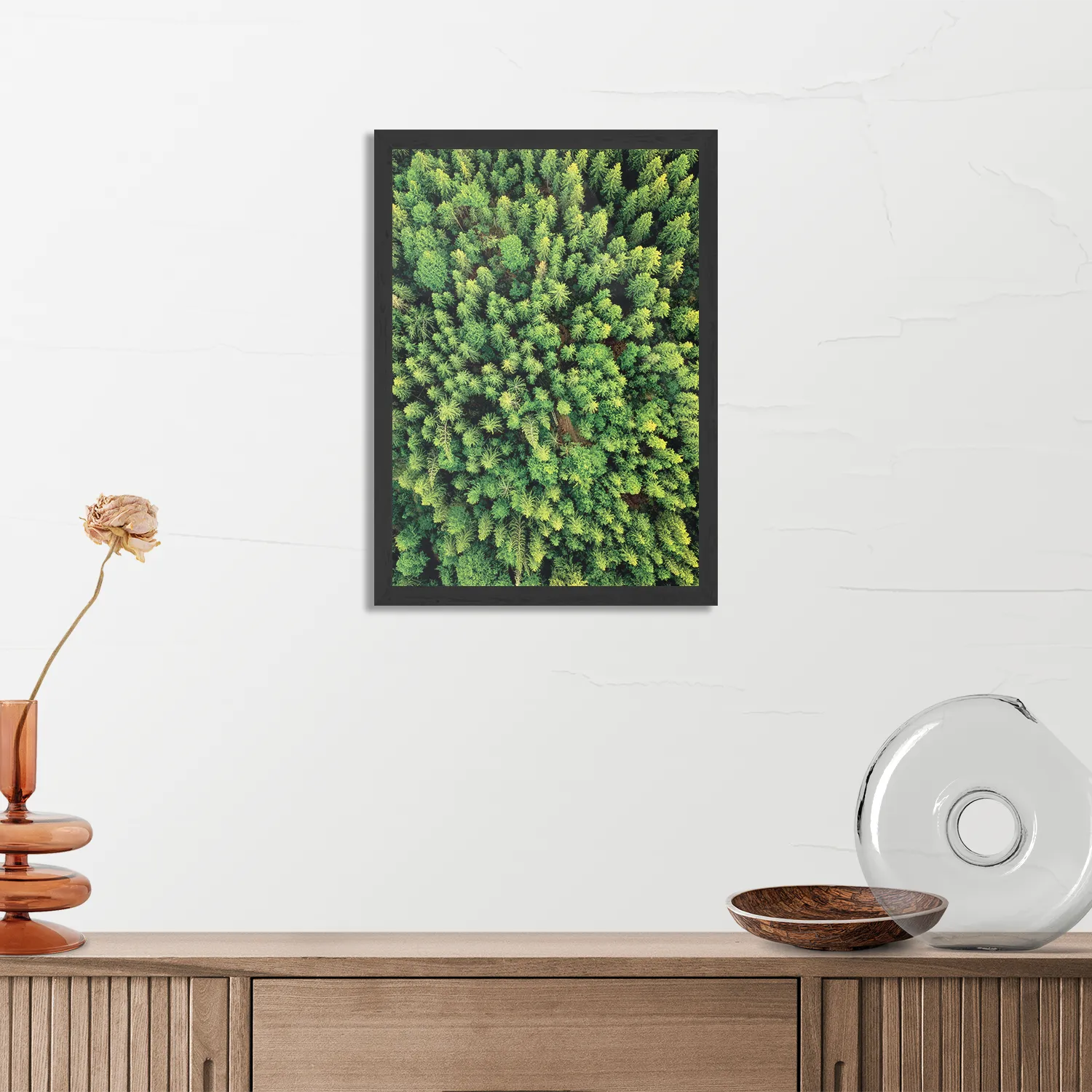 Poster Het groene bos Rechthoek Verticaal Met Lijst Template PBL 50 70 Verticaal Natuur 64 3