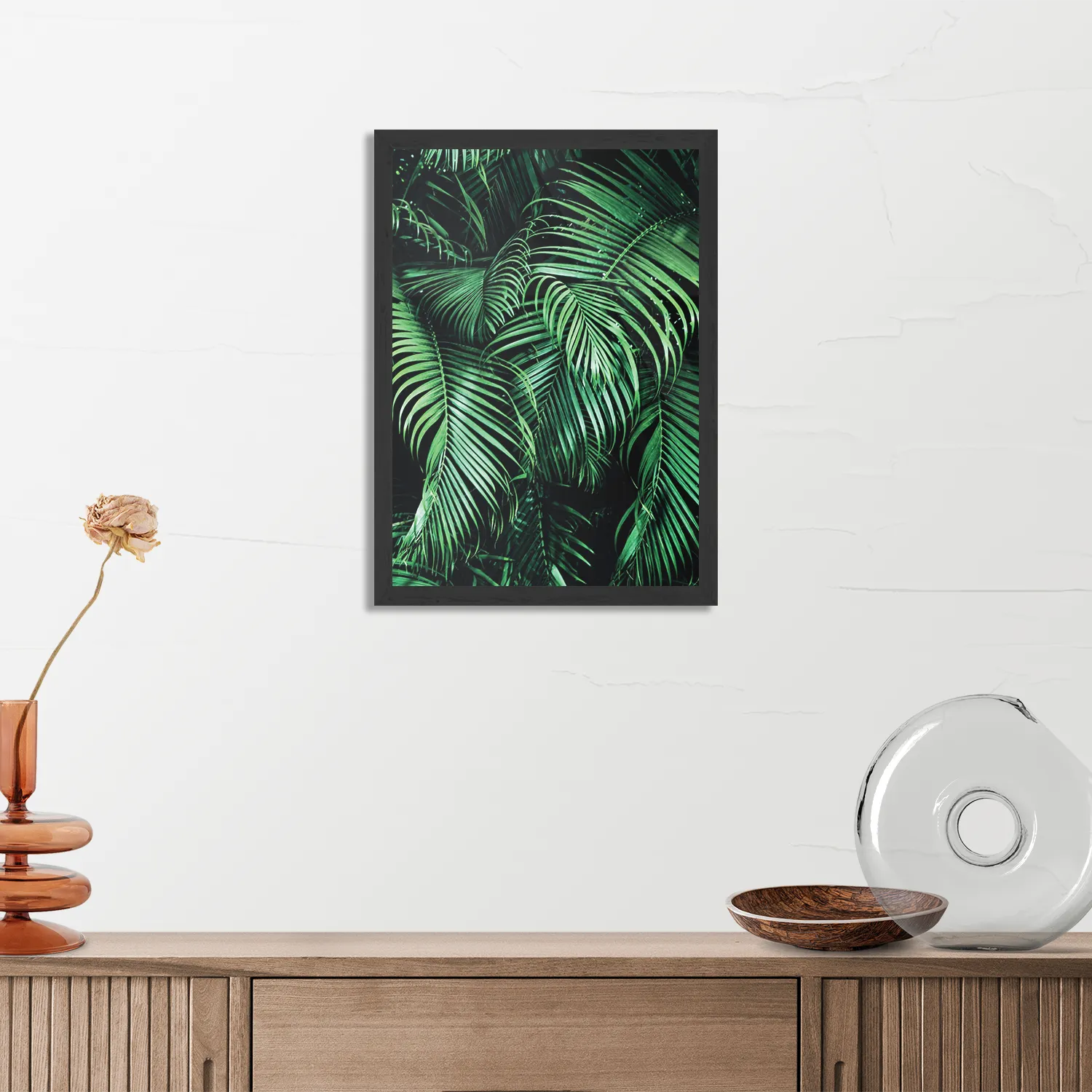 Poster Groen blad Rechthoek Verticaal Met Lijst Template PBL 50 70 Verticaal Natuur 68 3