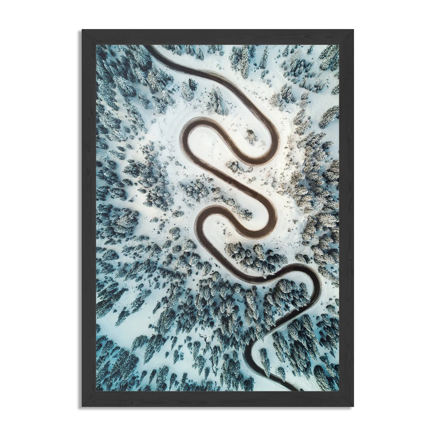 Poster Weg door een witte wereld Rechthoek Verticaal Met Lijst Template PBL 50 70 Verticaal Natuur 70 1