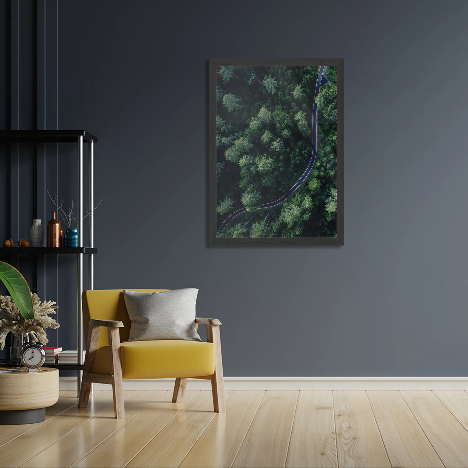 Poster Weg door het bos Rechthoek Verticaal Met Lijst Template PBL 50 70 Verticaal Natuur 74 2