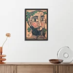 Poster Picasso bebaarde man 1962 Rechthoek Verticaal Met Lijst Template PBL 50 70 Verticaal Om 12 3