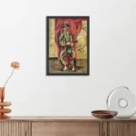 Poster Picasso Harlekijn met een gitaar 1918 Rechthoek Verticaal Met Lijst Template PBL 50 70 Verticaal Om 23 3