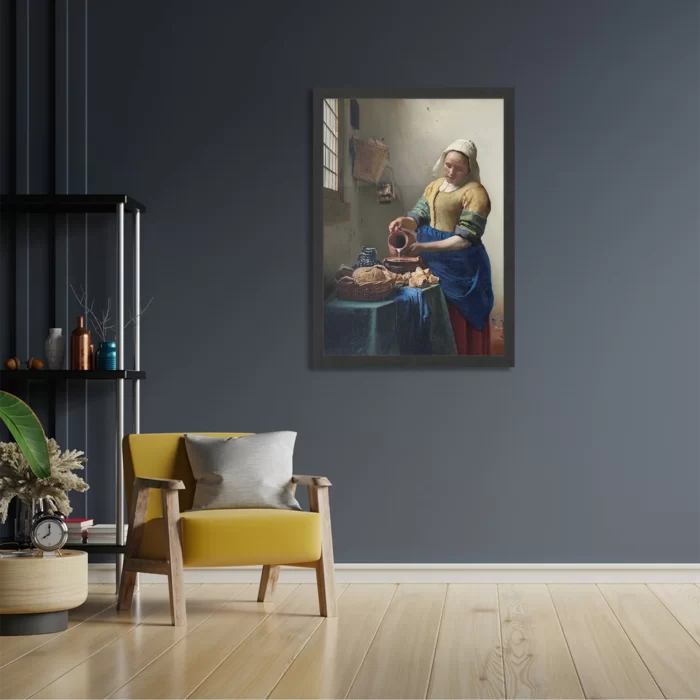 Poster Johannes Vermeer Het Melkmeisje 1660 Rechthoek Verticaal Met Lijst Template PBL 50 70 Verticaal Om 29 2