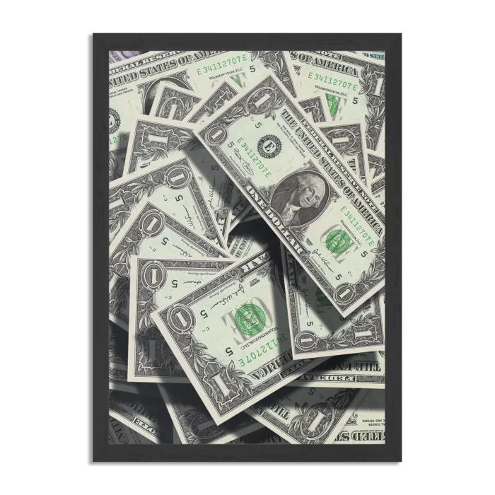 Poster Dollars Money George Washington Rechthoek Verticaal Met Lijst Template PBL 50 70 Verticaal Overig 05 1