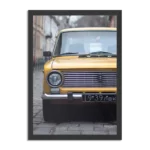 Poster Old School Gele Taxi 01 Rechthoek Verticaal Met Lijst Template PBL 50 70 Verticaal Retro 7 1