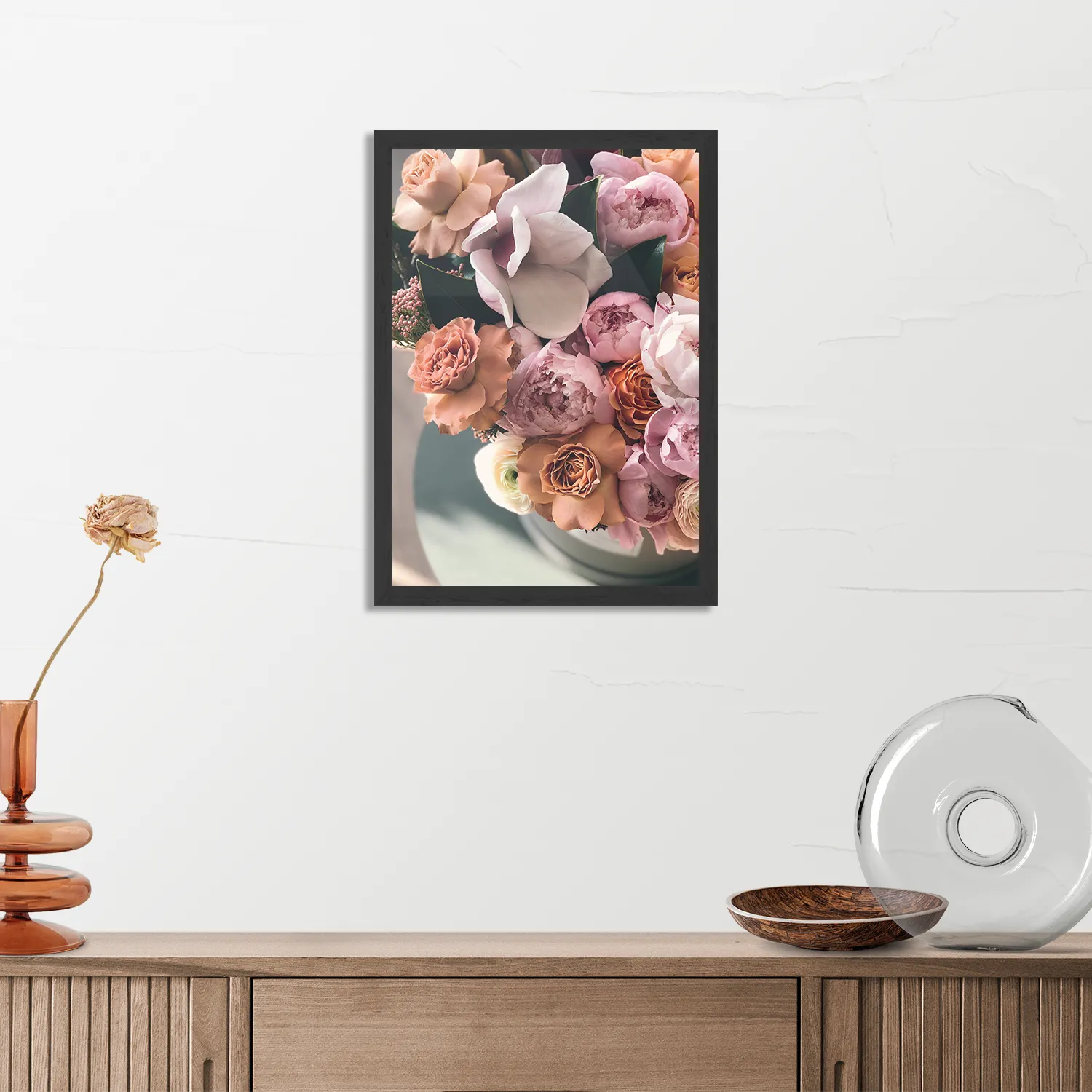 Poster Rozen Boeket Rechthoek Verticaal Met Lijst Template PBL 50 70 Verticaal Romantisch 12 3