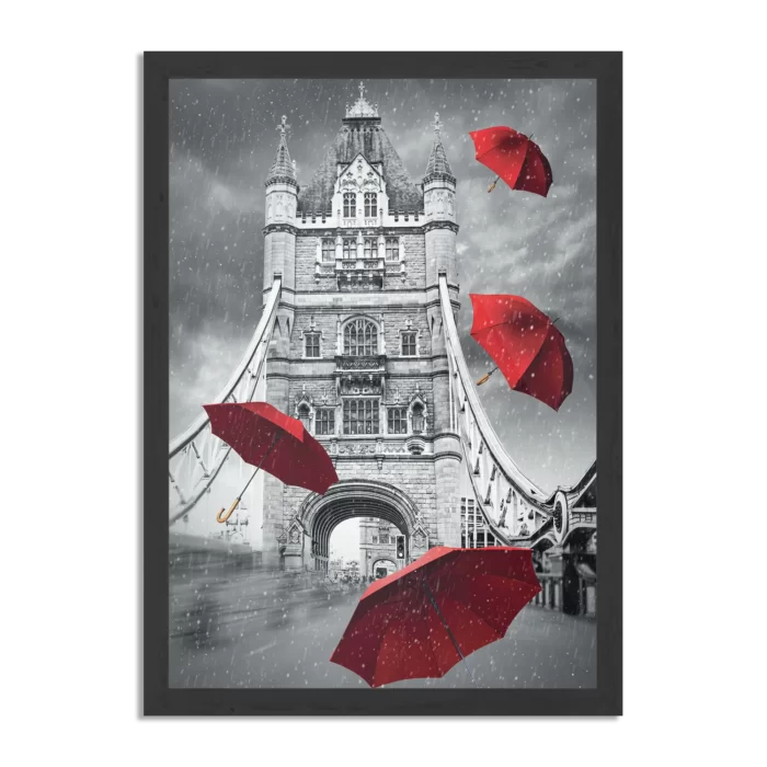 Poster Tower Bridge London Rechthoek Verticaal Met Lijst Template PBL 50 70 Verticaal Romantisch 17 1