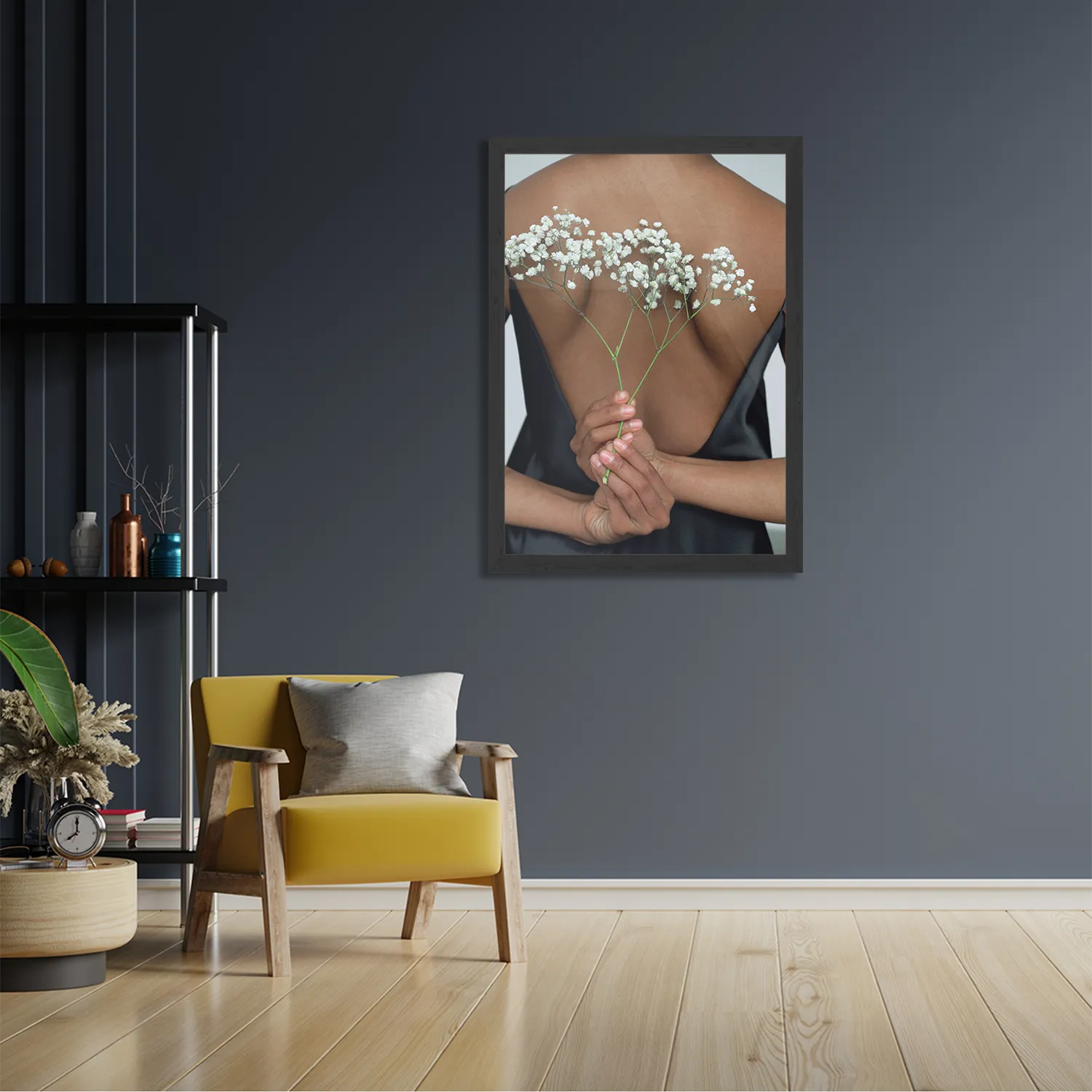 Poster Witte Gipskruid Rechthoek Verticaal Met Lijst Template PBL 50 70 Verticaal Romantisch 2 2