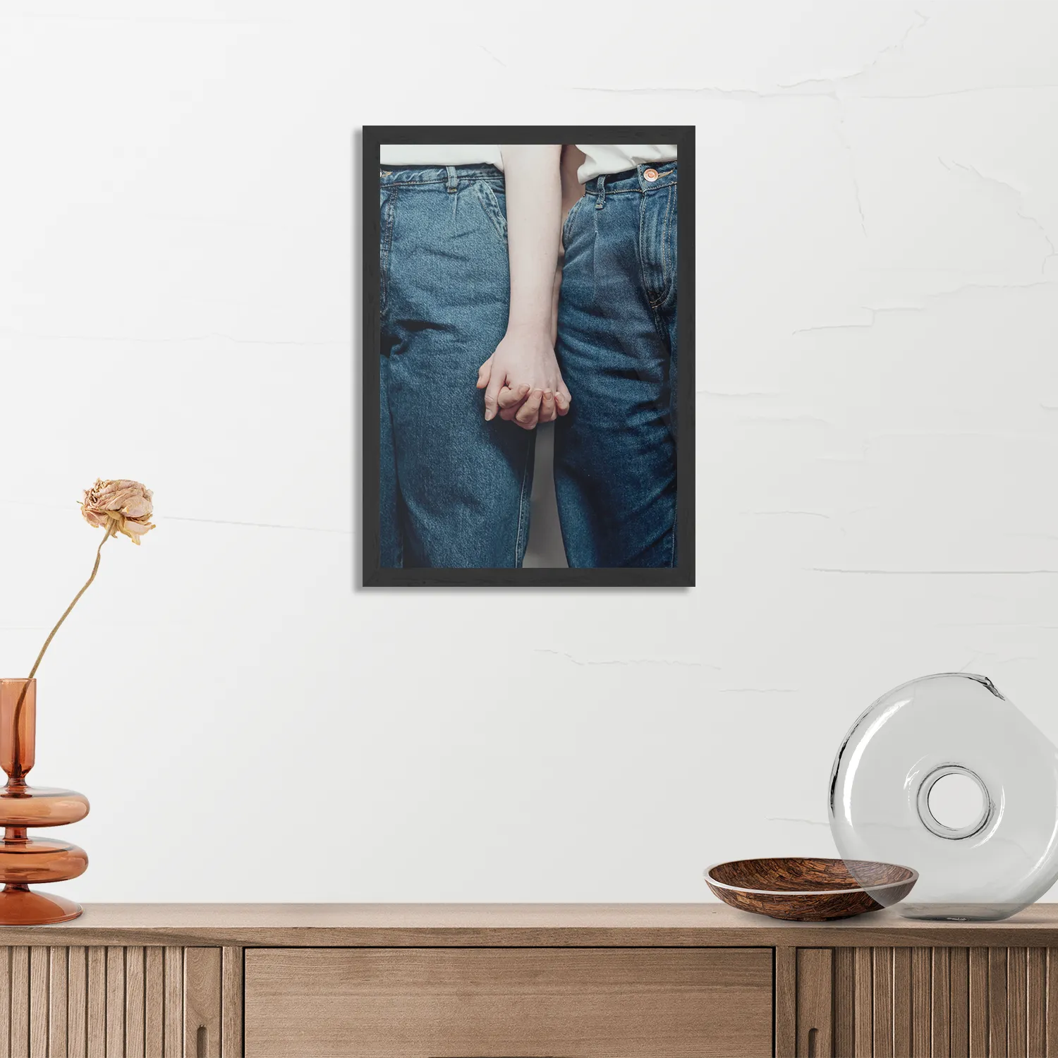 Poster Hand In Hand Rechthoek Verticaal Met Lijst Template PBL 50 70 Verticaal Romantisch 4 3