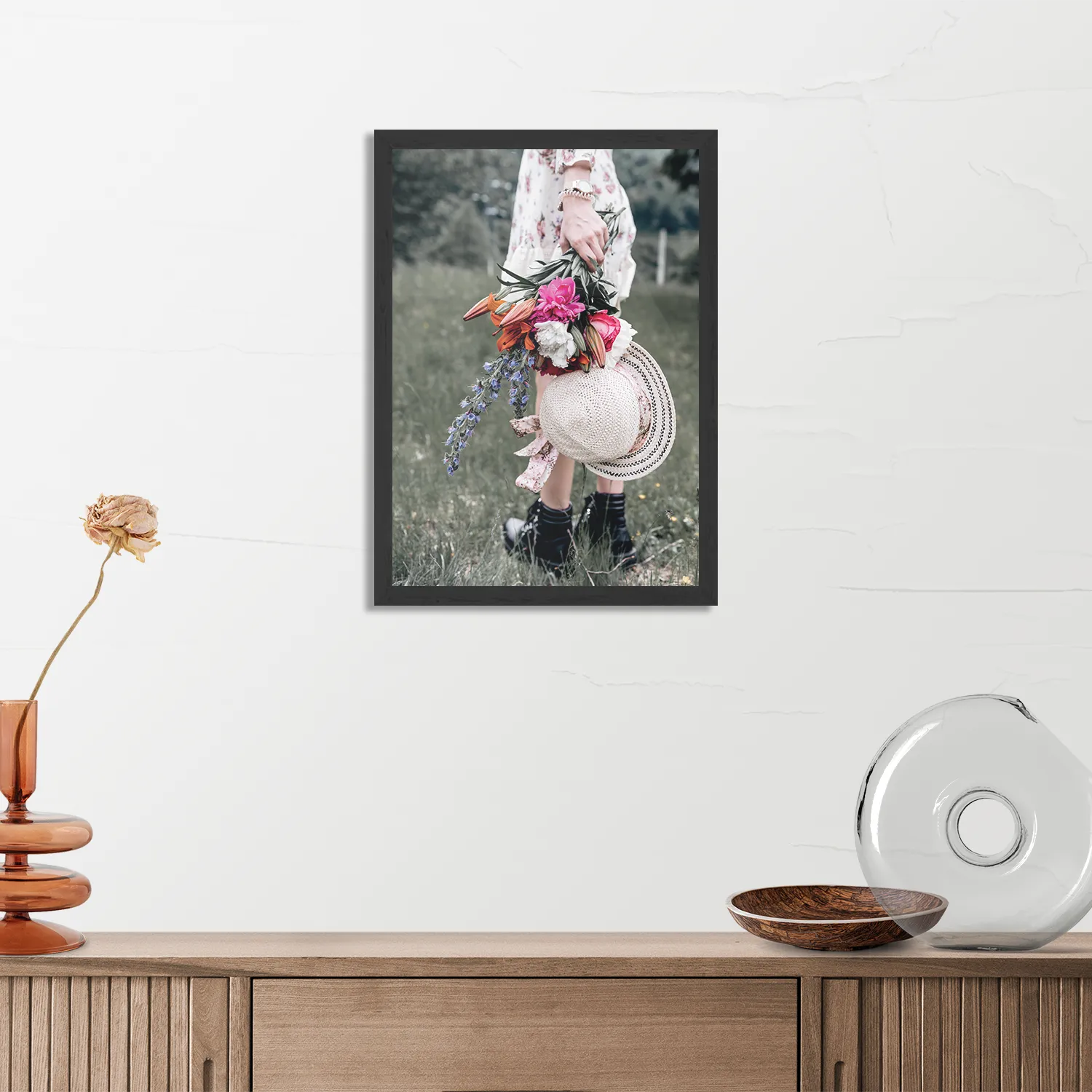 Poster Landelijk Bloemen Boeket Rechthoek Verticaal Met Lijst Template PBL 50 70 Verticaal Romantisch 9 3