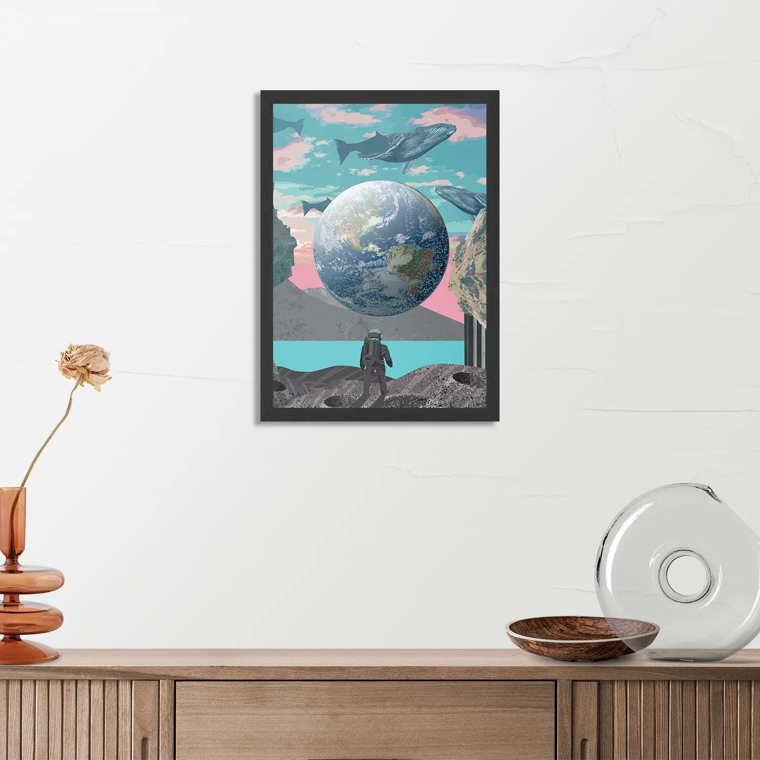 Poster Abstracte Aarde Rechthoek Verticaal Met Lijst Template PBL 50 70 Verticaal Ruimtevaart 13 3