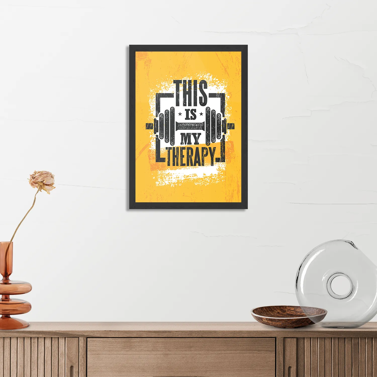 Poster This Is My Therapy Rechthoek Verticaal Met Lijst Template PBL 50 70 Verticaal Sport 1 3