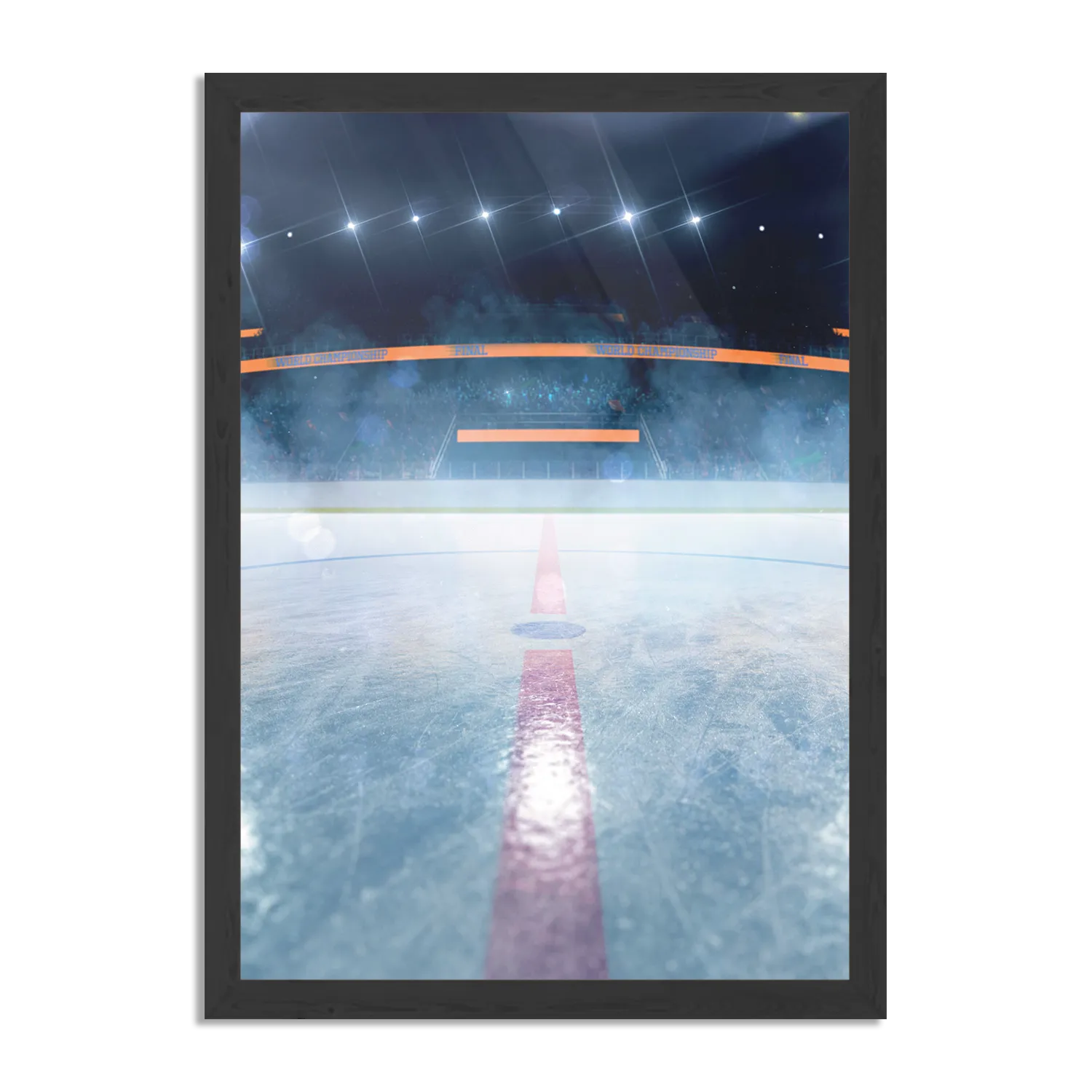 Poster Ijshockey Pitch Rechthoek Verticaal Met Lijst Template PBL 50 70 Verticaal Sport 12 1