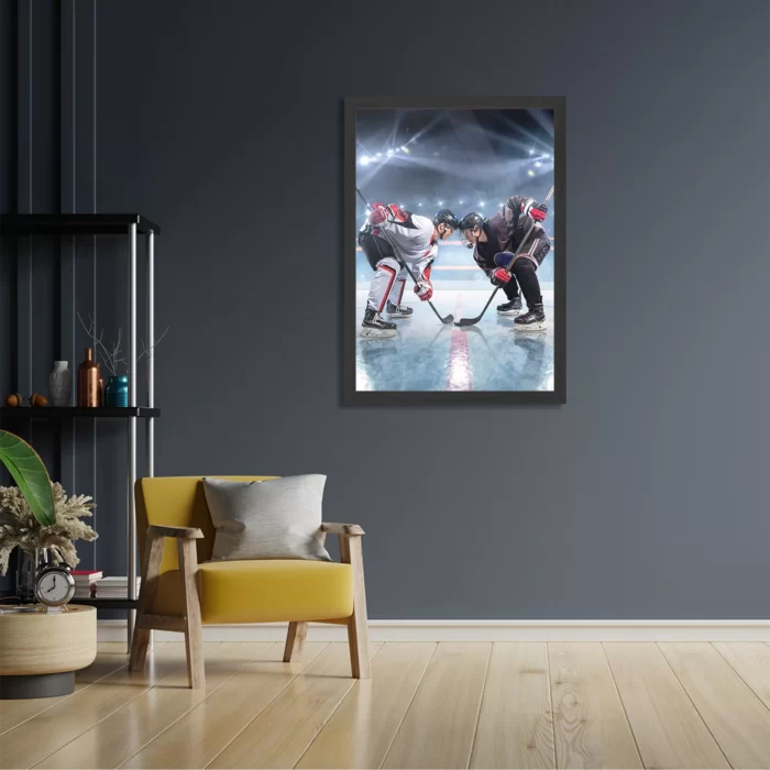 Poster Ijshockey Battle Rechthoek Verticaal Met Lijst Template PBL 50 70 Verticaal Sport 13 2