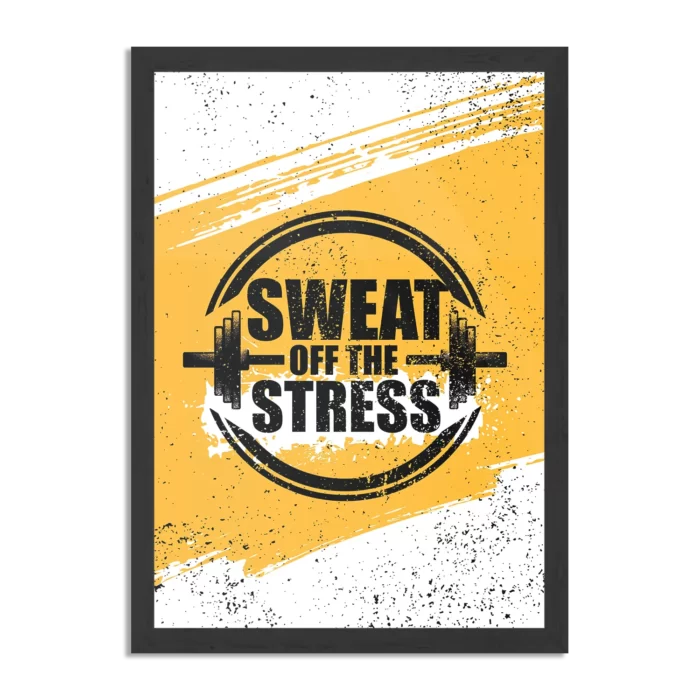 Poster Sweat Off Time Stress Rechthoek Verticaal Met Lijst Template PBL 50 70 Verticaal Sport 15 1