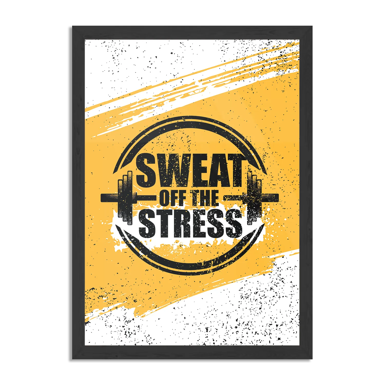 Poster Sweat Off Time Stress Rechthoek Verticaal Met Lijst Template PBL 50 70 Verticaal Sport 15 1