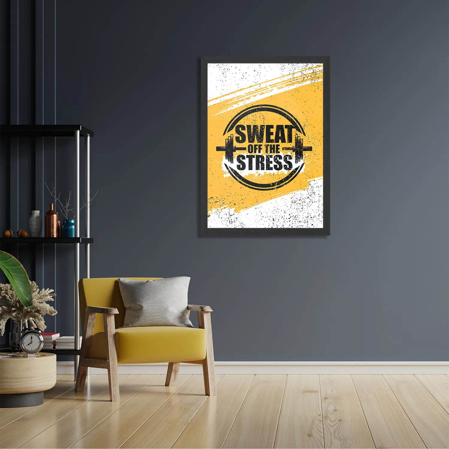 Poster Sweat Off Time Stress Rechthoek Verticaal Met Lijst Template PBL 50 70 Verticaal Sport 15 2