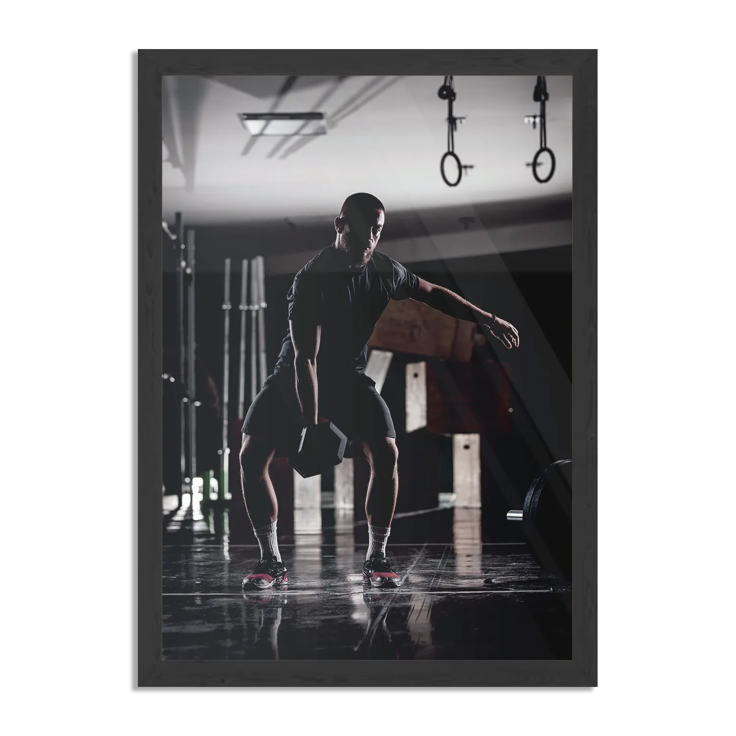 Poster Gewicht Heffen In De Sportschool Rechthoek Verticaal Met Lijst Template PBL 50 70 Verticaal Sport 20 1