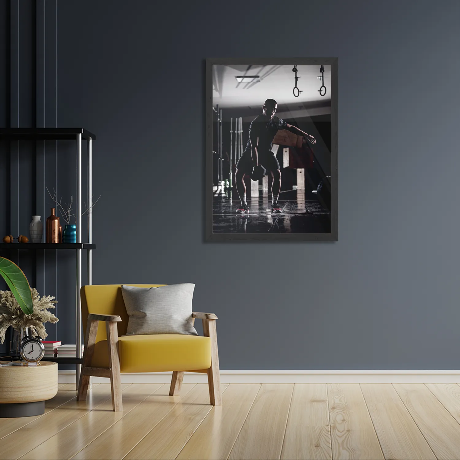 Poster Gewicht Heffen In De Sportschool Rechthoek Verticaal Met Lijst Template PBL 50 70 Verticaal Sport 20 2