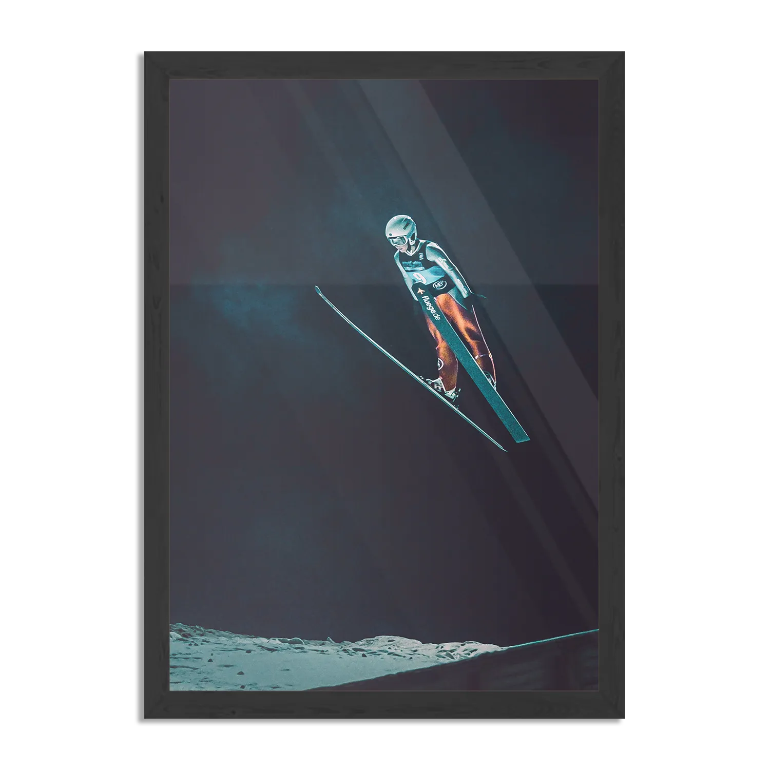 Poster Schansspringen In De Nacht Rechthoek Verticaal Met Lijst Template PBL 50 70 Verticaal Sport 6 1