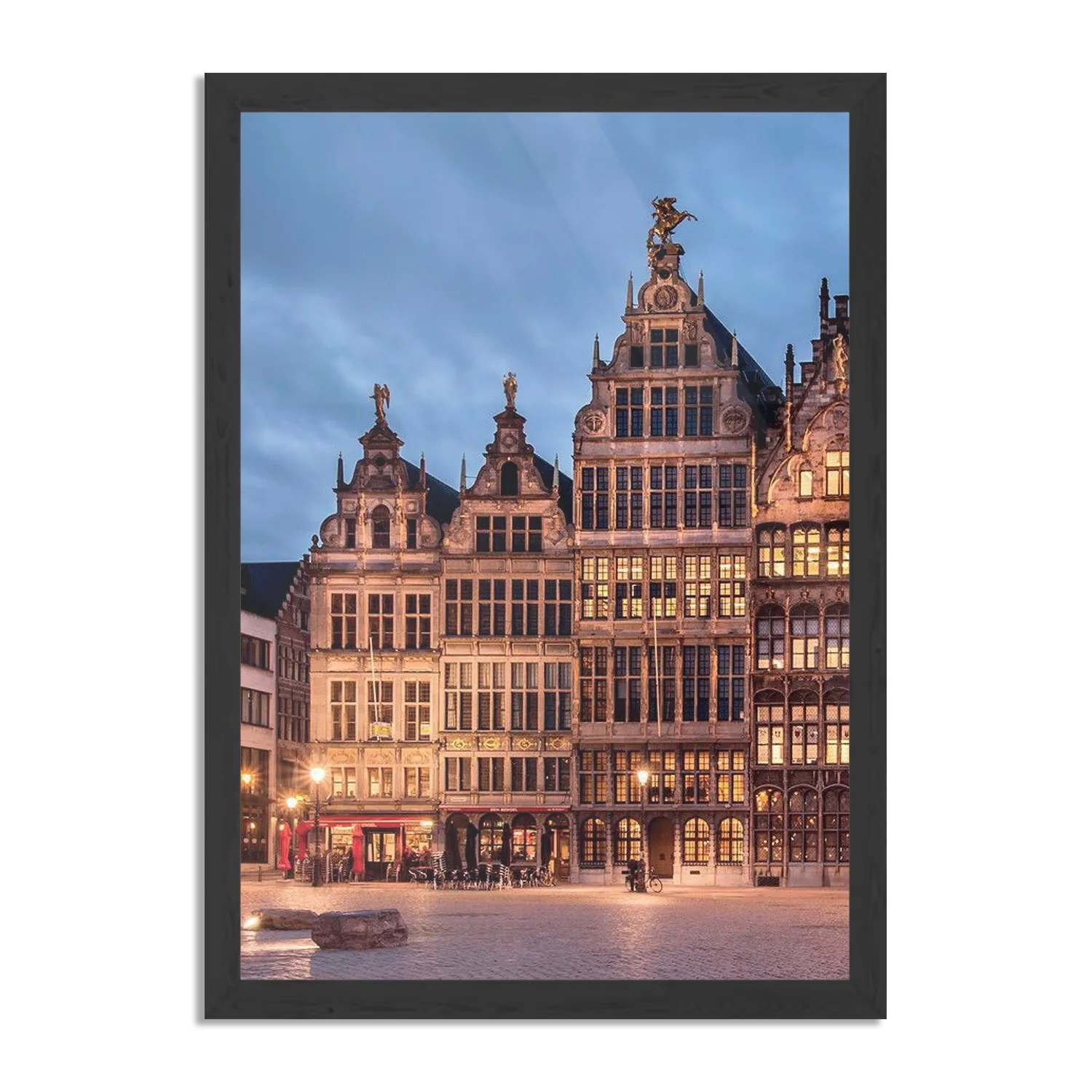 Poster Grote Markt Antwerpen Rechthoek Verticaal Met Lijst Template PBL 50 70 Verticaal Steden 101 1