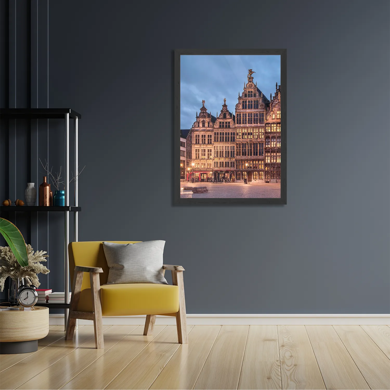 Poster Grote Markt Antwerpen Rechthoek Verticaal Met Lijst Template PBL 50 70 Verticaal Steden 101 2