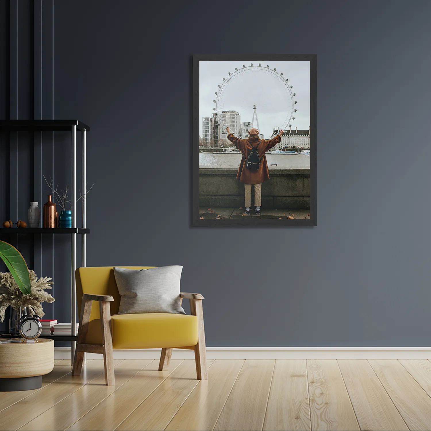 Poster London Eye Rechthoek Verticaal Met Lijst Template PBL 50 70 Verticaal Steden 14 2
